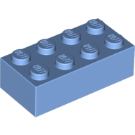 Lego kostka (kostička) 2x4, středně modrá (4165450, 4205058)